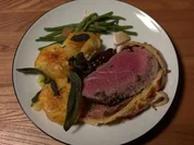 Rezept: Beef Wellington mit Roast Potatoes und grรผnen Bohnen Bild Nr. 16344 Beef Wellington mit Roast Potatoes und grรผnen Bohnen - Rezept - Bild Nr. 16344