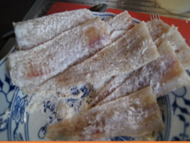 Bratfisch mit Bechamelkartoffeln und Chinakohlsalat - Rezept - Bild Nr. 16348