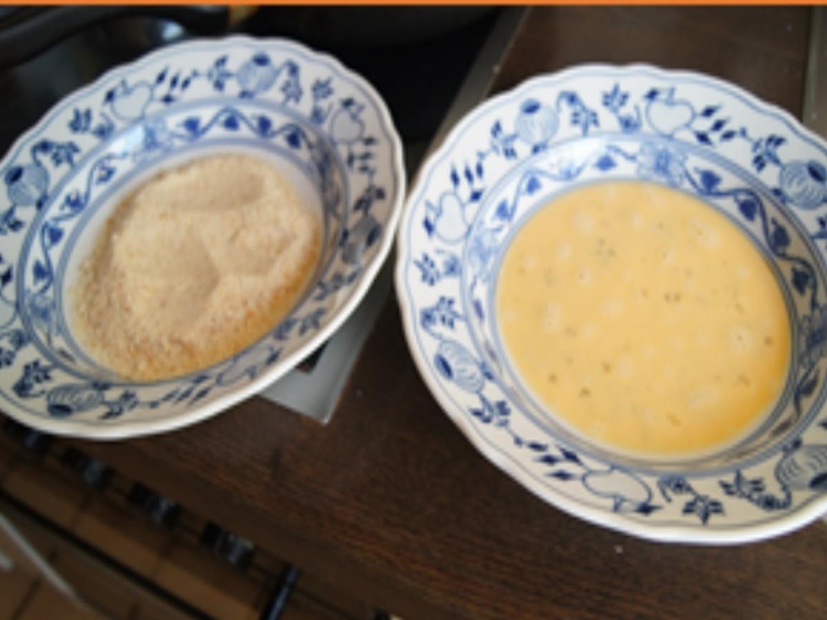 Bratfisch mit Bechamelkartoffeln und Chinakohlsalat - einfach - von MausVoh