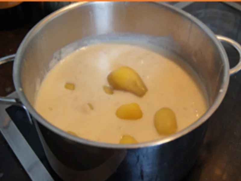 Bratfisch mit Bechamelkartoffeln und Chinakohlsalat - Rezept - Bild Nr. 16354