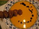 Kürbis-Süßkartoffel-Suppe mit Mettbällchen-Spieß - Rezept - Bild Nr. 16348