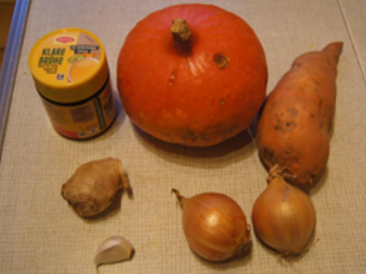 Kürbis-Süßkartoffel-Suppe mit Mettbällchen-Spieß - Rezept - Bild Nr. 16349