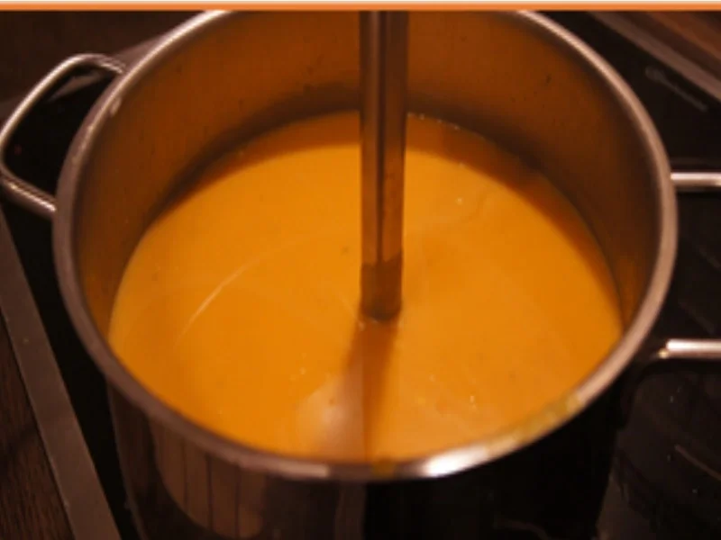 Rezept: Kürbis-Süßkartoffel-Suppe mit Mettbällchen-Spieß Bild Nr. 16359 Kürbis-Süßkartoffel-Suppe mit Mettbällchen-Spieß - Rezept - Bild Nr. 16359