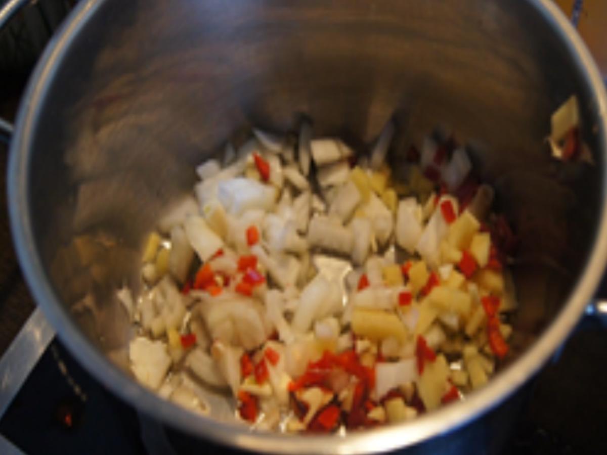 Möhren-Kartoffel-Cremesuppe mit Weißwurst-Spieß - Rezept - Bild Nr. 7