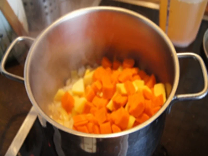 Möhren-Kartoffel-Cremesuppe mit Weißwurst-Spieß - Rezept - Bild Nr. 8