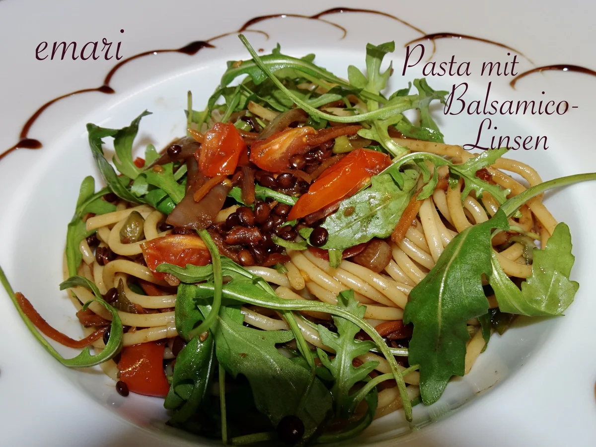 Pasta mit Balsamicolinsen - Rezept - Bild Nr. 16350