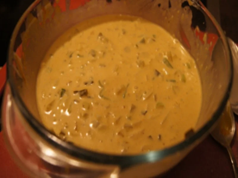 Bauernsülze mit herzhafter Remoulade und kleinen Pellkartoffeln - Rezept - Bild Nr. 6