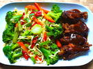 Bunte Nudeln mit Brokkoli und Hühnerflügel - Rezept - Bild Nr. 16348