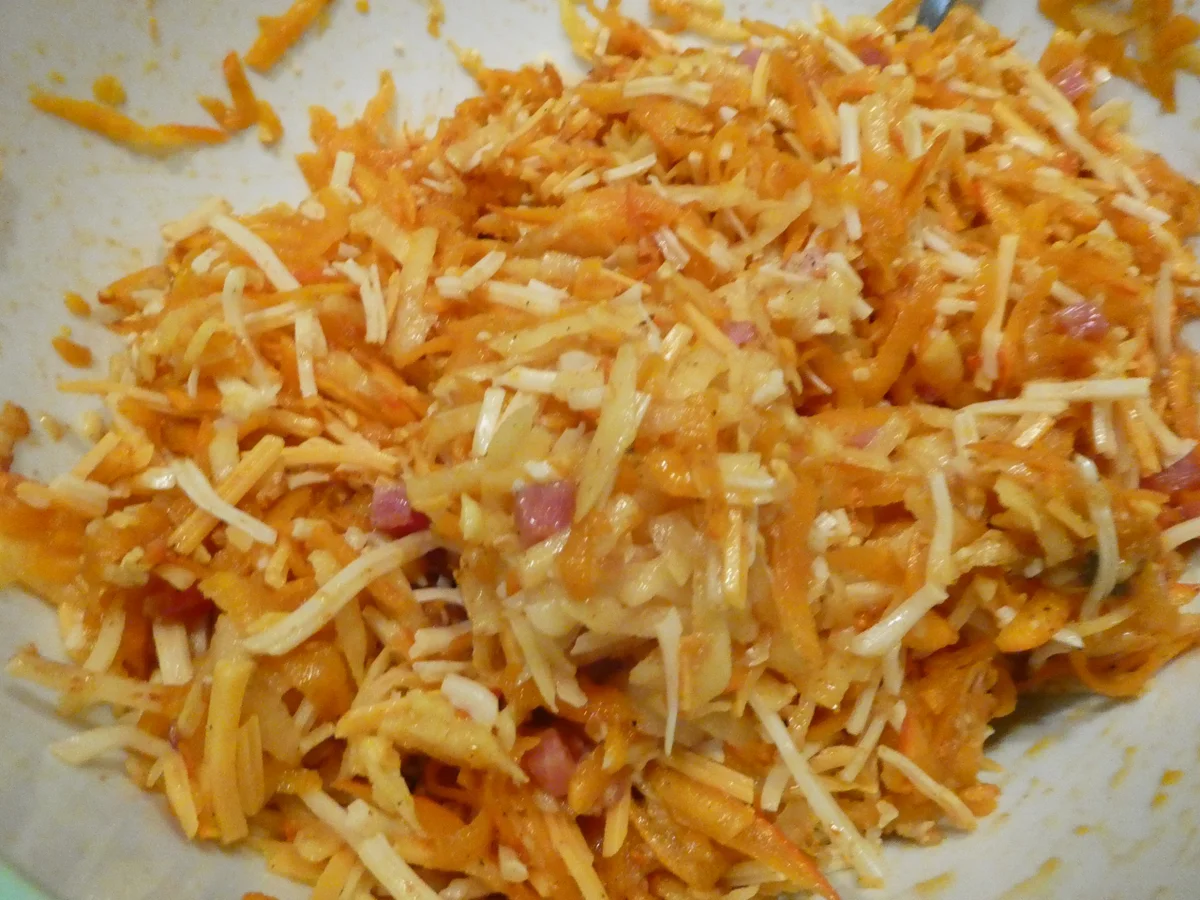 Rezept: Kartoffel-Kürbis-Rösti im Ofen Bild Nr. 16355 Kartoffel-Kürbis-Rösti im Ofen - Rezept - Bild Nr. 16355