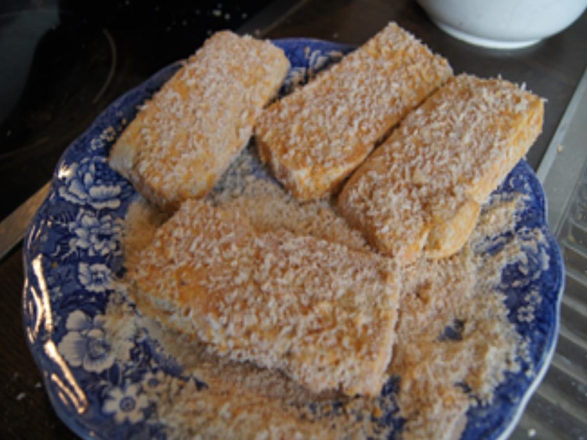 Tofu-Schnitzel mit Honig-Sahne-Möhren und Kartoffelstampf - Rezept - Bild Nr. 6