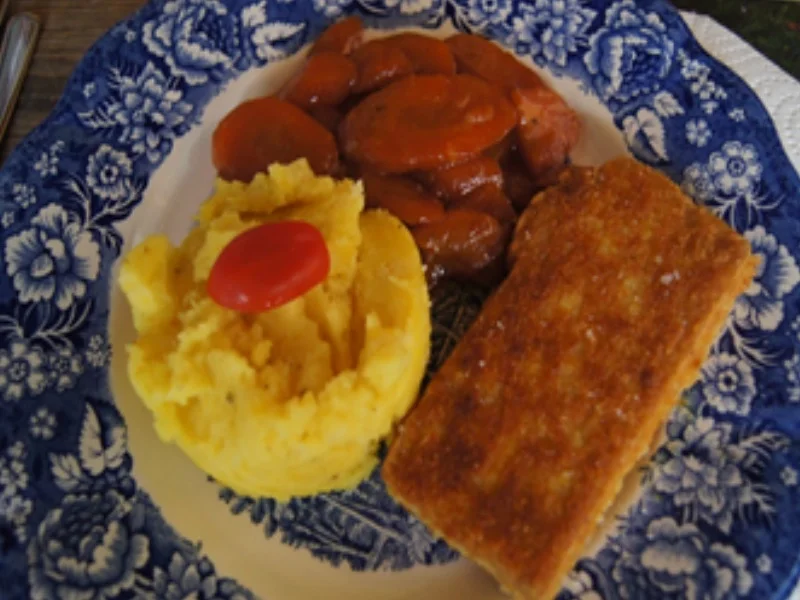 Rezept: Tofu-Schnitzel mit Honig-Sahne-Möhren und Kartoffelstampf Bild Nr. 14 Tofu-Schnitzel mit Honig-Sahne-Möhren und Kartoffelstampf - Rezept - Bild Nr. 14