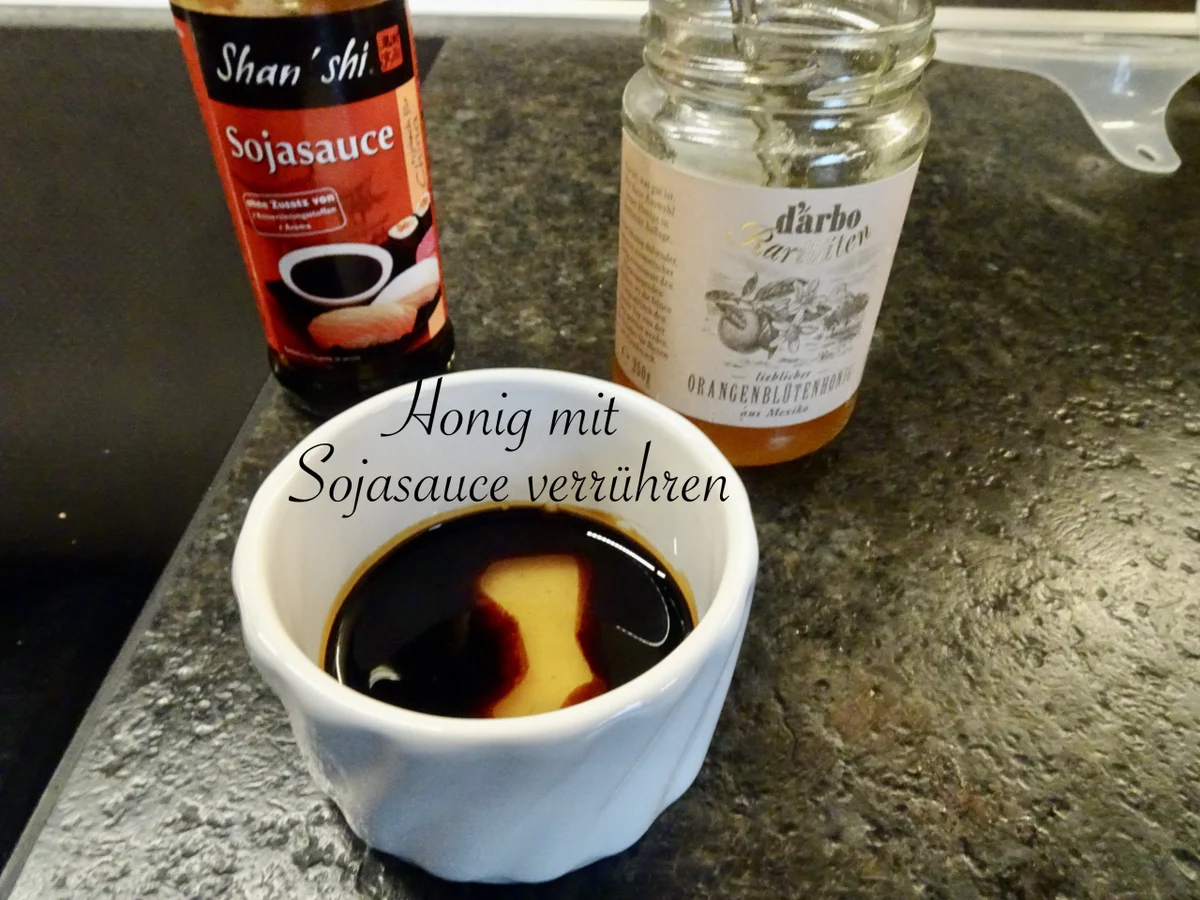 Glasiertes Welsfilet im Rucola Salatbett - Rezept - Bild Nr. 4