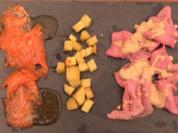 Kalbfleisch mit Thunfischsauce und mit Limoncello gebeizter Lachs - Rezept - Bild Nr. 2