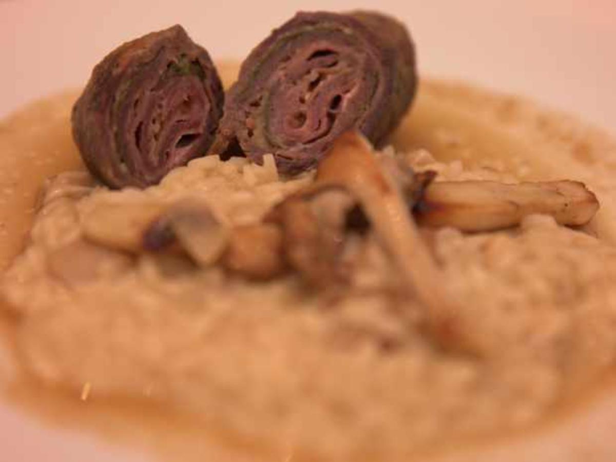 Involtini vom Rind mit Steinpilzrisotto - Rezept - kochbar.de