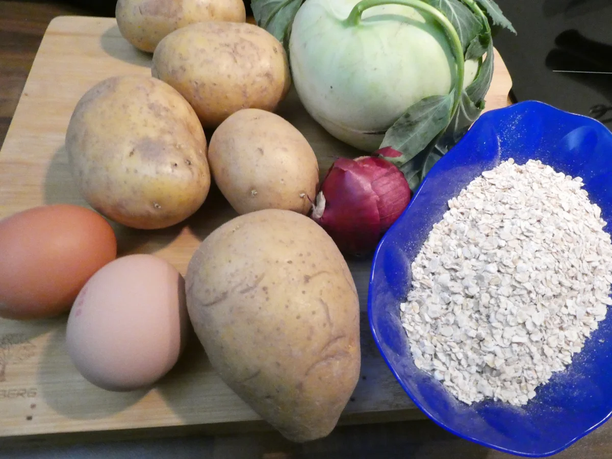 Rezept: Kartoffel-Kohlrabi-Rösti mit Creme fraiche Kräuter Bild Nr. 16388 Kartoffel-Kohlrabi-Rösti mit Creme fraiche Kräuter - Rezept - Bild Nr. 16388