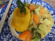 Brokkoli-Möhren-Curry mit gelben Basmatireis - Rezept - Bild Nr. 16387