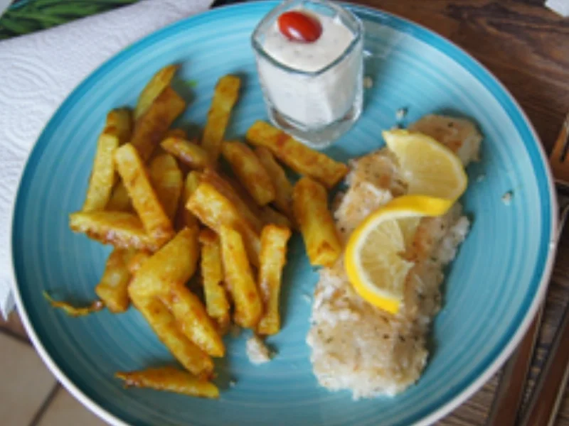 Rezept: Alaska-Seelachsfilet mit Kohlrabi-Pommes und Remoulade Bild Nr. 2 Alaska-Seelachsfilet mit Kohlrabi-Pommes und Remoulade - Rezept - Bild Nr. 2