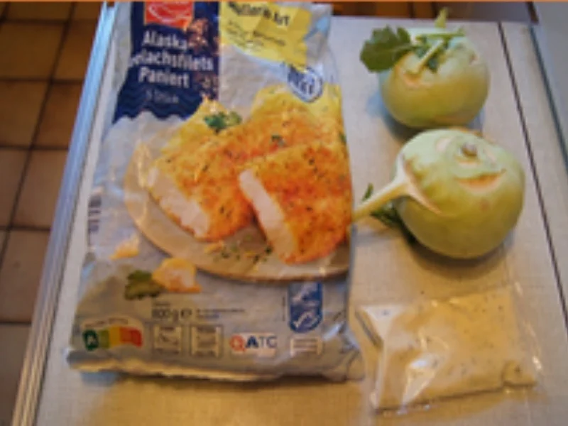Rezept: Alaska-Seelachsfilet mit Kohlrabi-Pommes und Remoulade Bild Nr. 3 Alaska-Seelachsfilet mit Kohlrabi-Pommes und Remoulade - Rezept - Bild Nr. 3