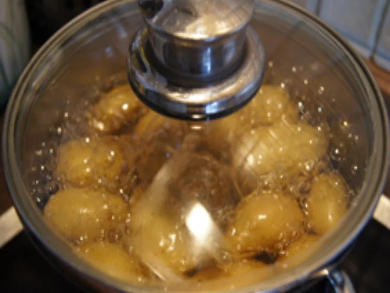 Wildlachsfilet mit Gurkensalat und Pellkartoffel-Drillingen - Rezept - Bild Nr. 9