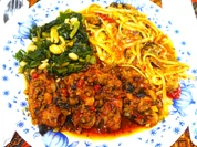 Würzige Hühnerbrustfilets mit Linguine und Kailan - Rezept - Bild Nr. 16387
