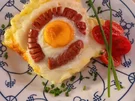 Kartoffelauflauf mit Würstchen und Ei - Rezept - Bild Nr. 16402