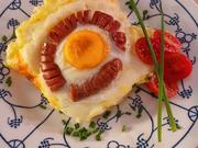 Kartoffelauflauf mit Würstchen und Ei - Rezept - Bild Nr. 16402