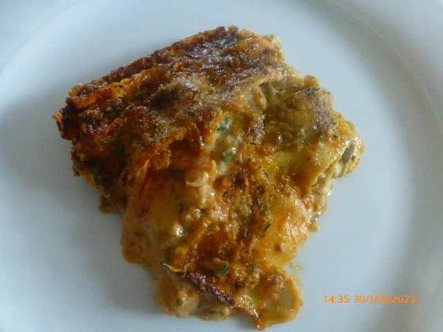 Rezept: Gemüselasagne mit Riesengarnelen und Mandelpesto Bild Nr. 16402 Gemüselasagne mit Riesengarnelen und Mandelpesto - Rezept - Bild Nr. 16402