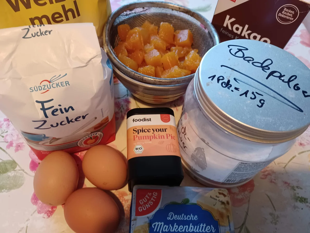 Zebrakuchen mit Kürbiskompott - Rezept - Bild Nr. 16402