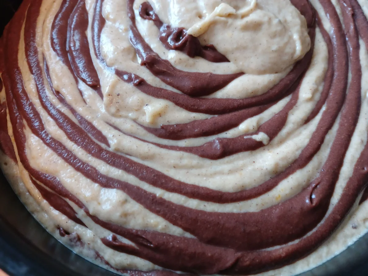 Zebrakuchen mit Kürbiskompott - Rezept - Bild Nr. 16412