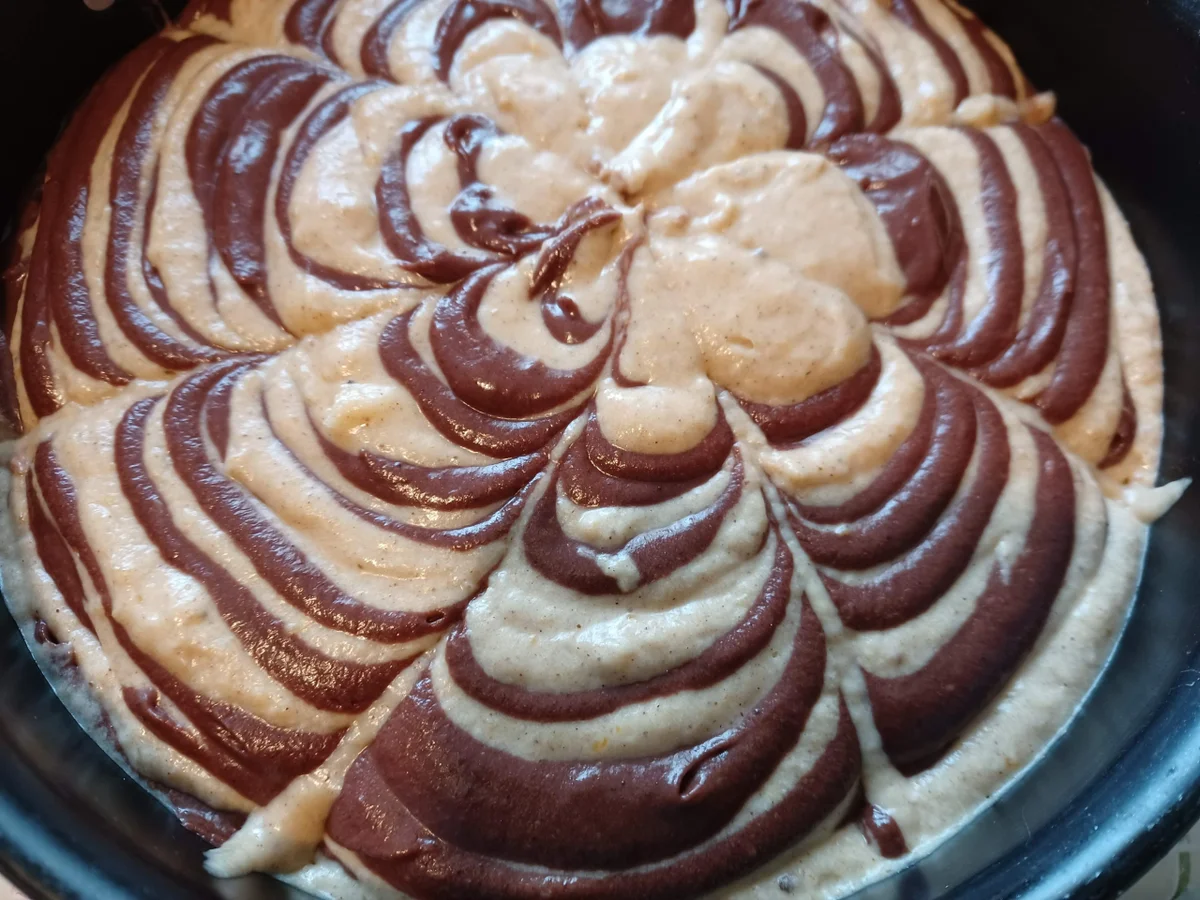 Zebrakuchen mit Kürbiskompott - Rezept - Bild Nr. 16413