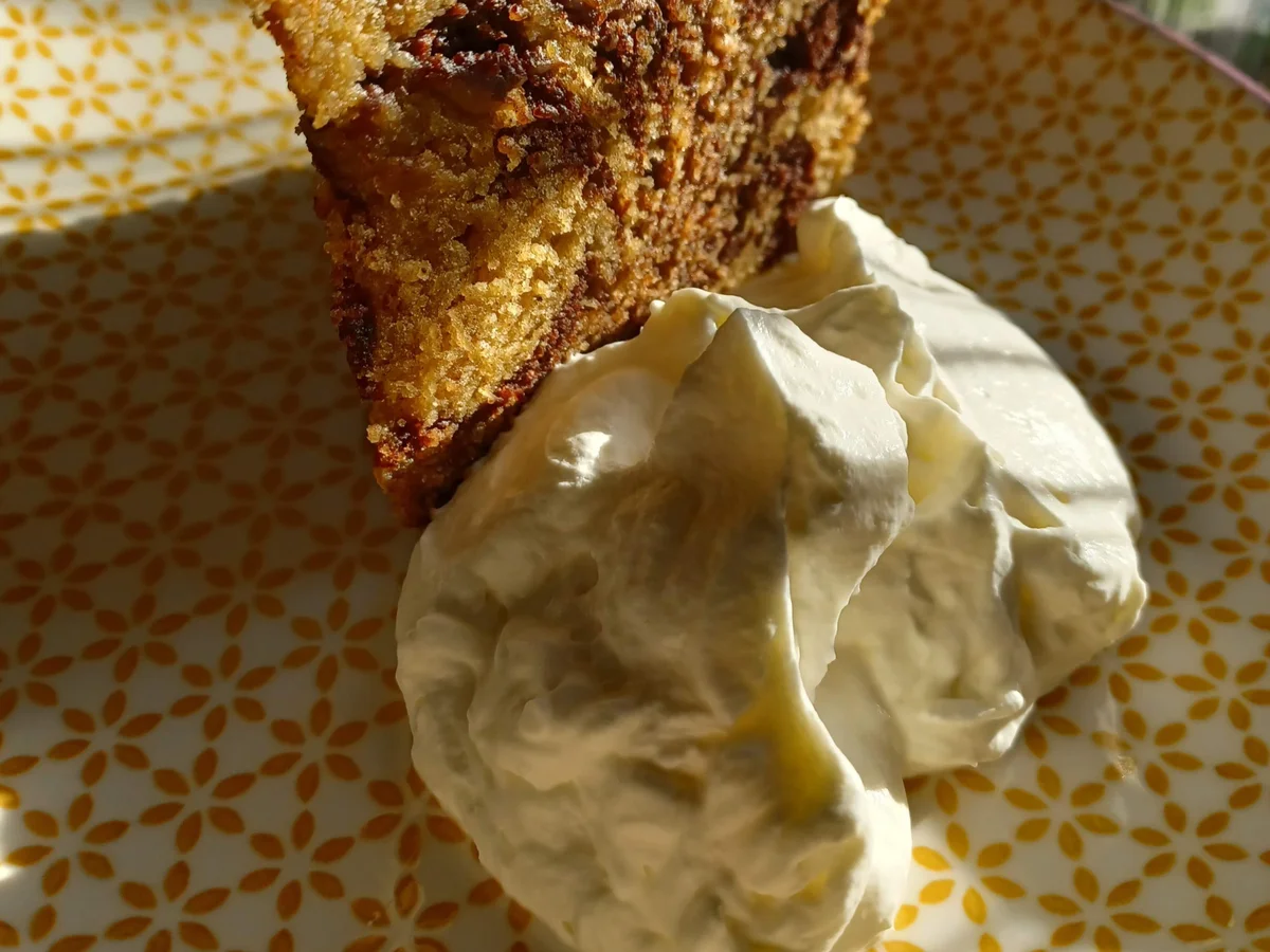 Zebrakuchen mit Kürbiskompott - Rezept - Bild Nr. 16417