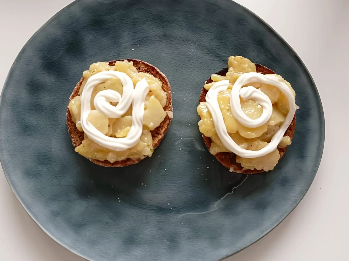 Rezept: Frühstückstosties mit kartoffel salat Bild Nr. 16402 Frühstückstosties mit kartoffel salat - Rezept - Bild Nr. 16402