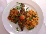 Gefüllte Auberginen mit Gemüsebulgur - Karniyarik ve Bulgur Pilav - Rezept