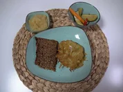 Reibekuchen mit Panhas und selbstgekochtem Apfelkompott - Rezept - Bild Nr. 16406