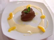 Schoko-Orangen-Rum-Creme mit Vanillesoße an Orangenfilets - Rezept