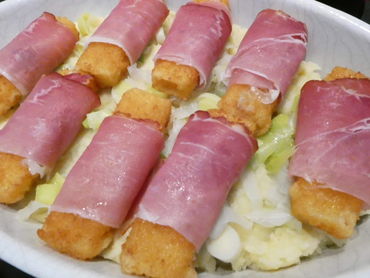 Rezept: Fischstäbchen Kartoffelpüree-Auflauf Bild Nr. 16420 Fischstäbchen Kartoffelpüree-Auflauf - Rezept - Bild Nr. 16420