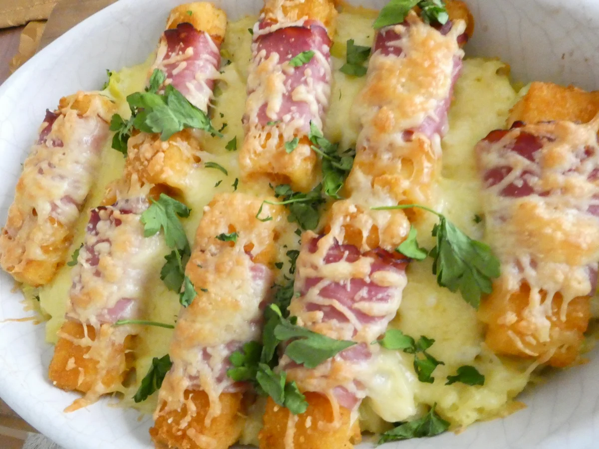 Rezept: Fischstäbchen Kartoffelpüree-Auflauf Bild Nr. 16423 Fischstäbchen Kartoffelpüree-Auflauf - Rezept - Bild Nr. 16423