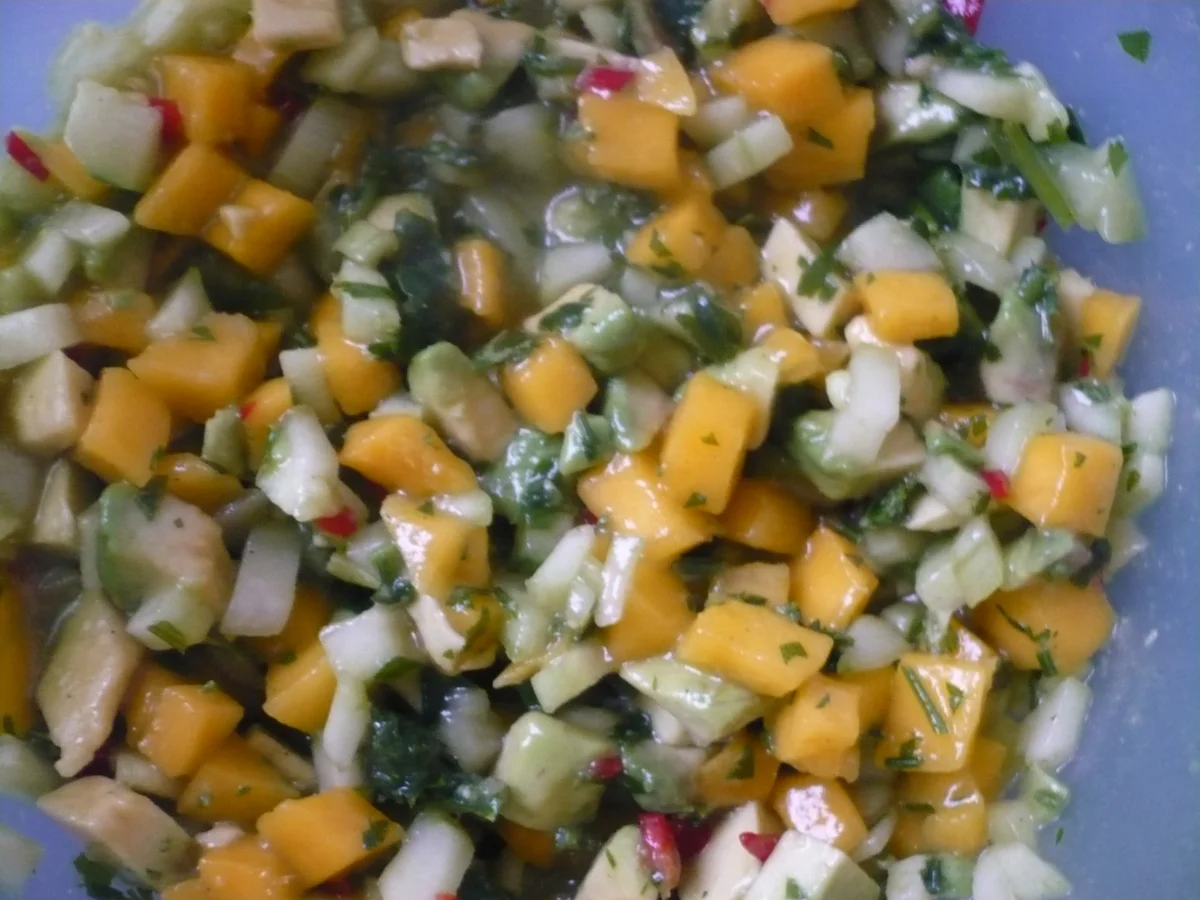 Garnelen in würziger Mango - Salsa - Rezept - Bild Nr. 16413