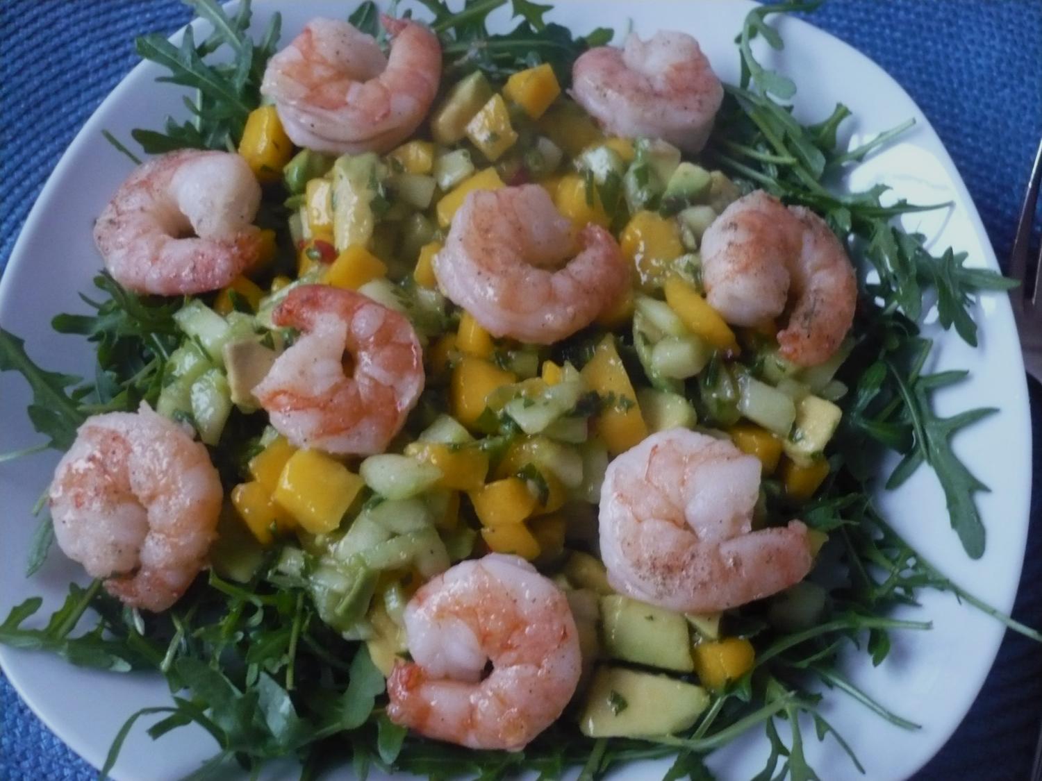 Garnelen in würziger Mango - Salsa - Rezept - kochbar.de