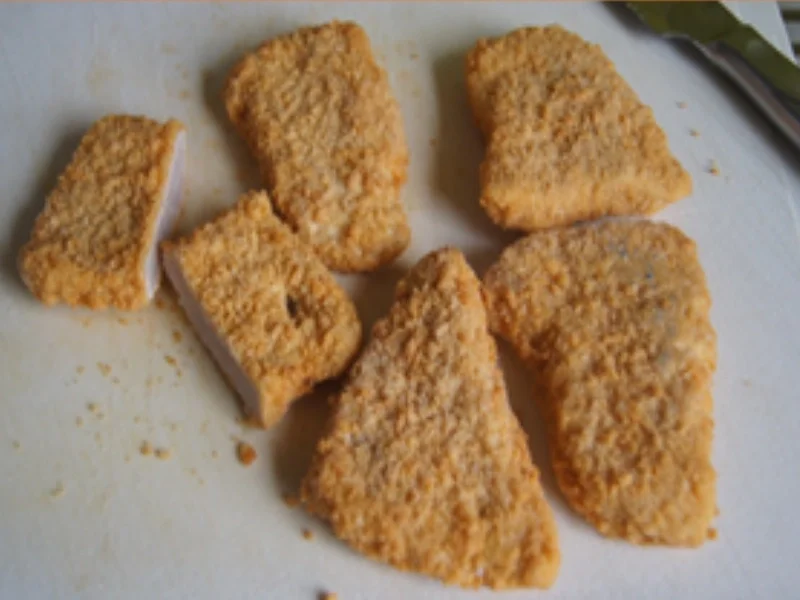 Mini-Knusper-Schnitzel mit Erbsen und Möhren und Kartoffelstampf - Rezept - Bild Nr. 4