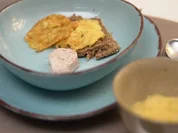 Reibekuchen süß und herb auf Pumpernickel - Rezept - Bild Nr. 2