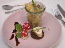 Goudaröllchen auf Pumpernickel mit Kartoffelsalat - Rezept - Bild Nr. 2