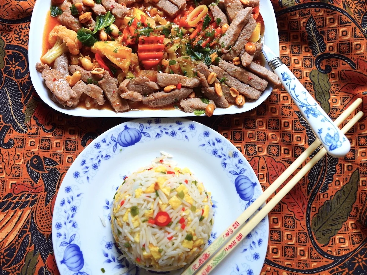 Huhn mit Cap Cay und Mandarinreis - Rezept - Bild Nr. 16409