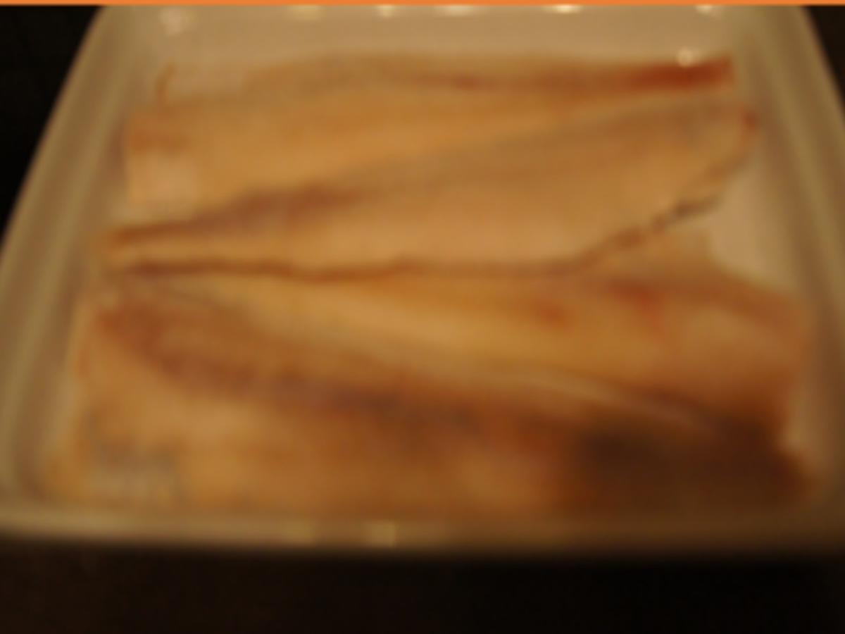 Knusper-Bratfisch mit Kenia-Bohnen und Kartoffelstampf - Rezept - Bild Nr. 16411