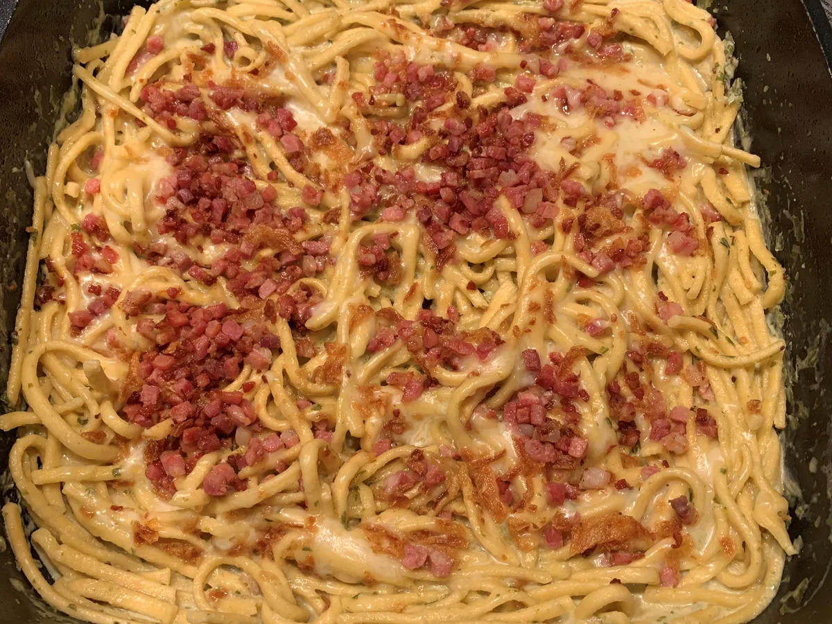 Spätzle in Bärlauch-Käse-Sauce - Rezept - Bild Nr. 16413