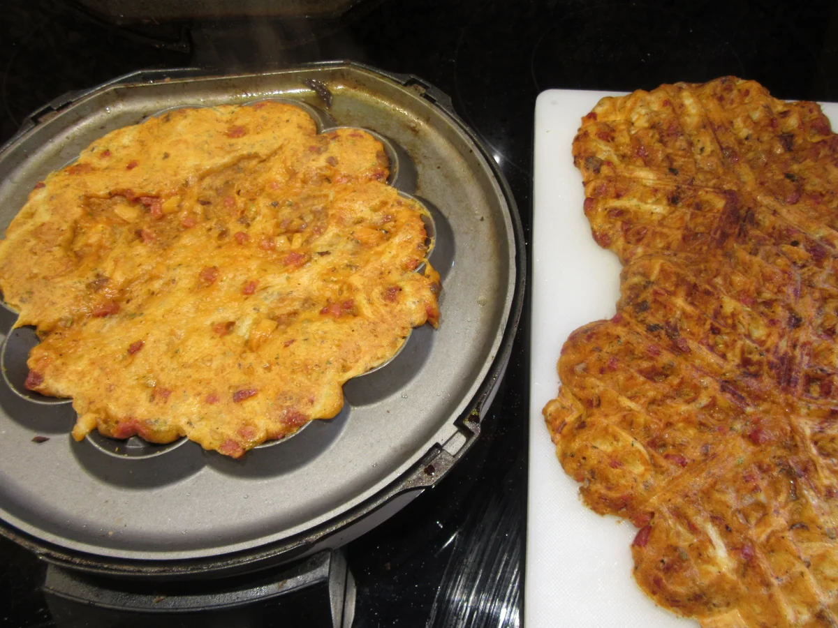 Pikantes Backen: Pizzawaffeln - Waffelpizza - Rezept - Bild Nr. 16418