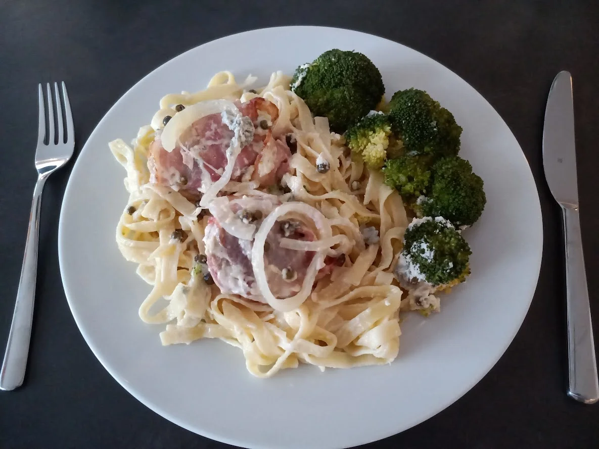 Rezept: Schweinemedaillons in Gorgonzola-Pfeffer-Sauce Bild Nr. 2 Schweinemedaillons in Gorgonzola-Pfeffer-Sauce - Rezept - Bild Nr. 2