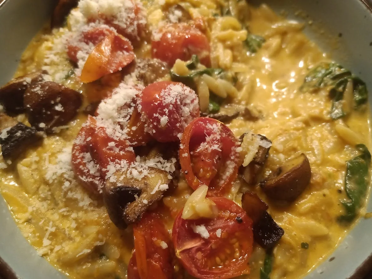 Champignon Spinat Tomaten Orzo - Rezept - Bild Nr. 5