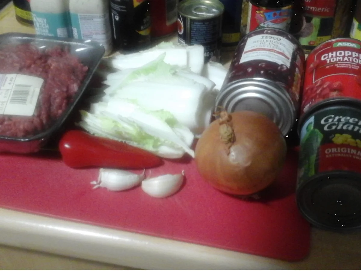 Chili con Carne im Wok mit Pellkartoffeln - Rezept - Bild Nr. 16418