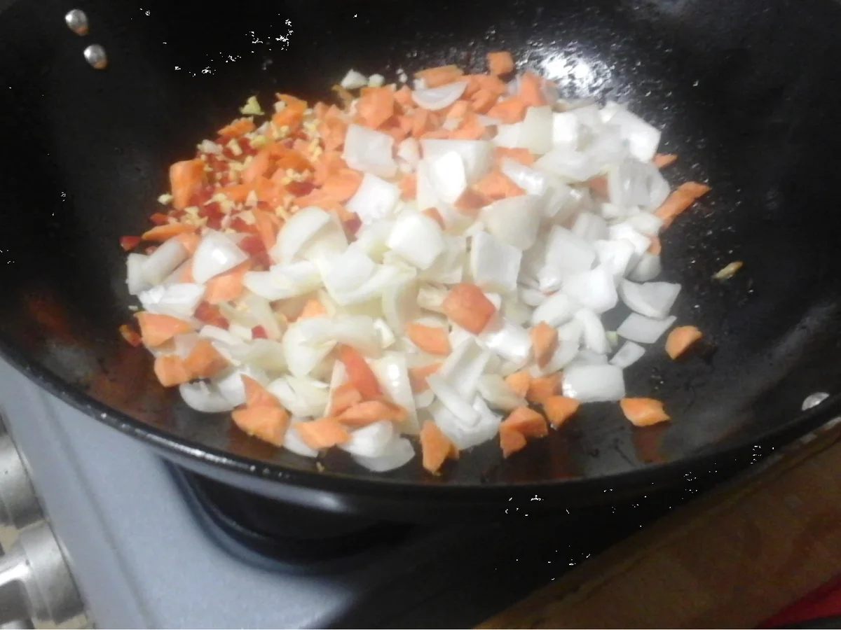 Hähnchenfleisch-Gemüse-Curry mit Basmatireis - Rezept - Bild Nr. 8